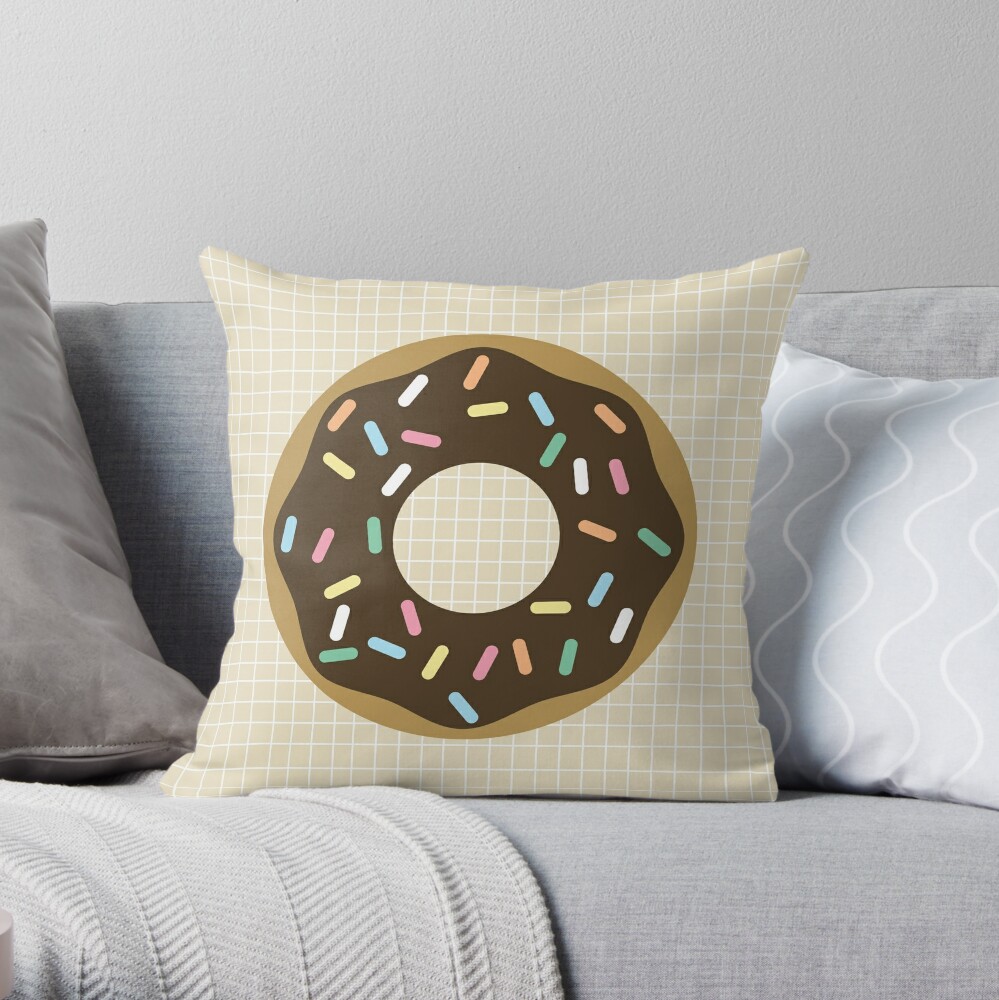 donut throw pillow