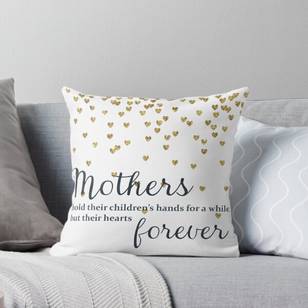 Mothers hold their Children's Hands Throw Pillow