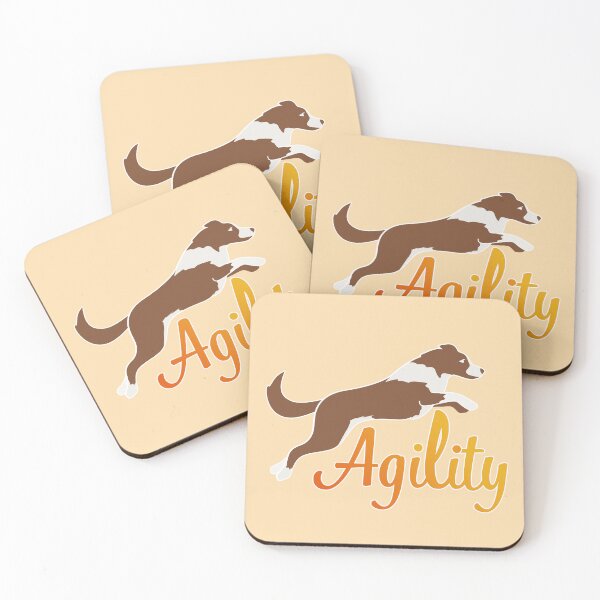Item preview, Border collie brown and agility in yellow and orange designed and sold by PausePapote.