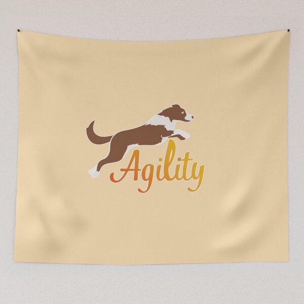 Item preview, Border collie brown and agility in yellow and orange designed and sold by PausePapote.