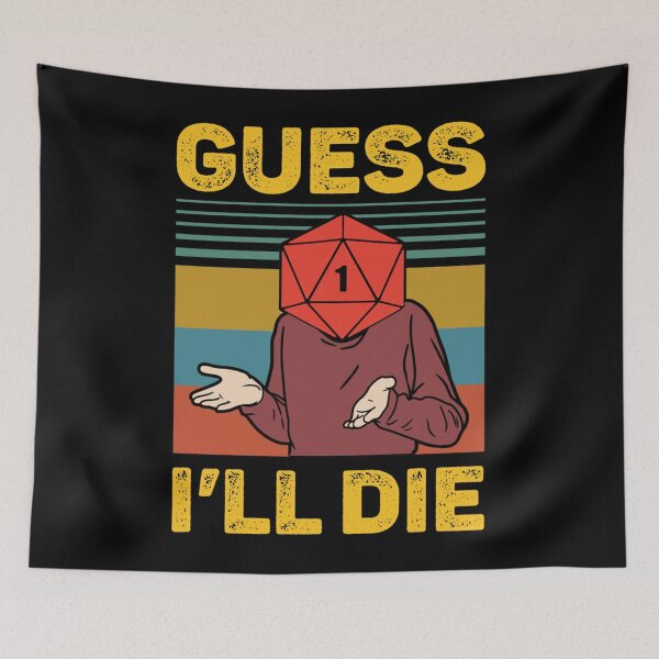 Item preview, Guess I'll Die D20 Vintage Funny DnD Tabletop Classic T-Shirt designed and sold by CherylHicks.