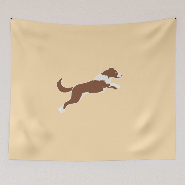 Item preview, Brown border collie jumping in agility designed and sold by PausePapote.