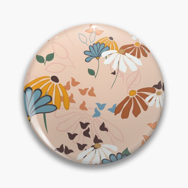 Item preview, seamless repeat floral pattern with pink background designed and sold by DesignsByMadiha.