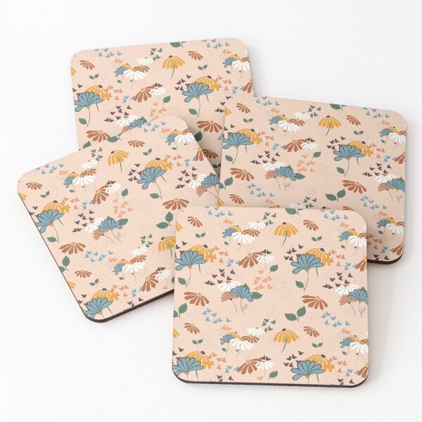 Item preview, seamless repeat floral pattern with pink background designed and sold by DesignsByMadiha.