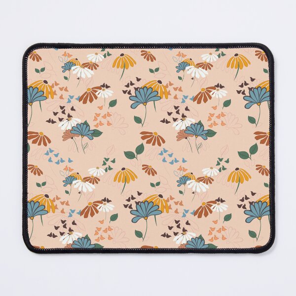 Item preview, seamless repeat floral pattern with pink background designed and sold by DesignsByMadiha.