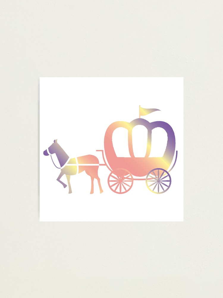Pink and purple cartoon Princess carriage