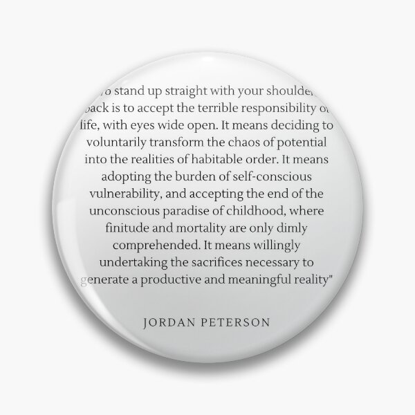 Item preview, Dr Jordan B Peterson quote - minimalist - stand up straight shoulders back designed and sold by Toulouseylous.
