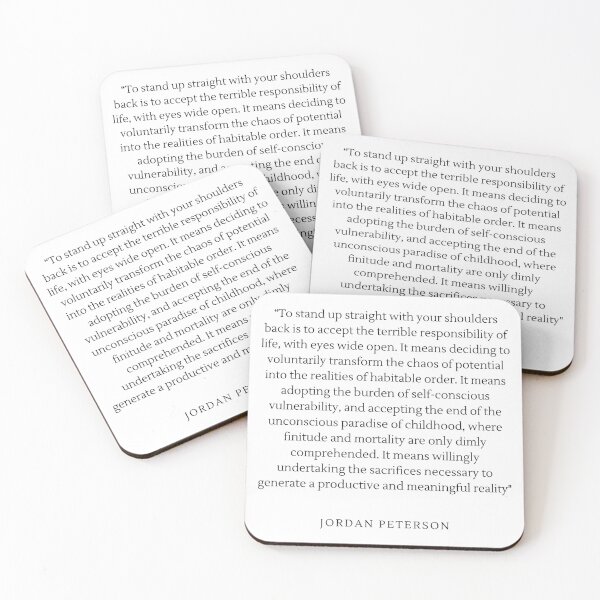 Item preview, Dr Jordan B Peterson quote - minimalist - stand up straight shoulders back designed and sold by Toulouseylous.