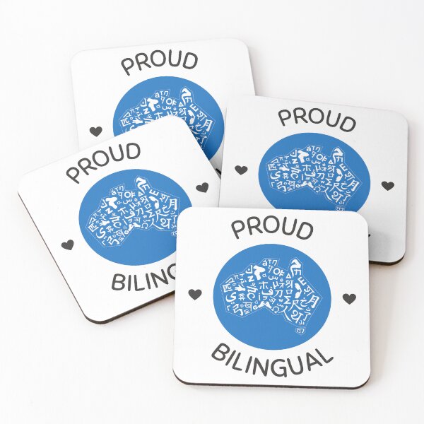 Item preview, Proud Bilingual (blue) designed and sold by multilingualaus.