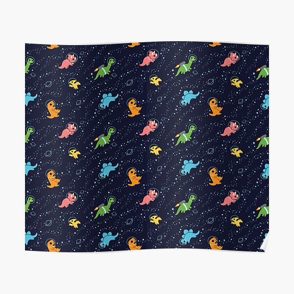 Dinosaurs In Space Poster