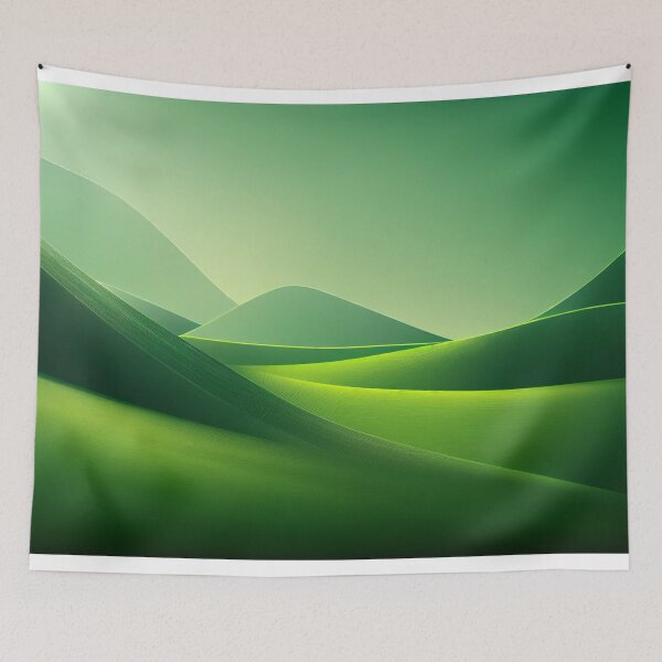 Item preview, Green Landscape with Hills designed and sold by DesignAtYO.