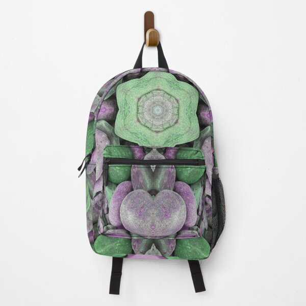 Item preview, Biophilic Design Beach Pebbles Abstract Mandala in Lime Green and Light Magenta Colors designed and sold by Beachy.