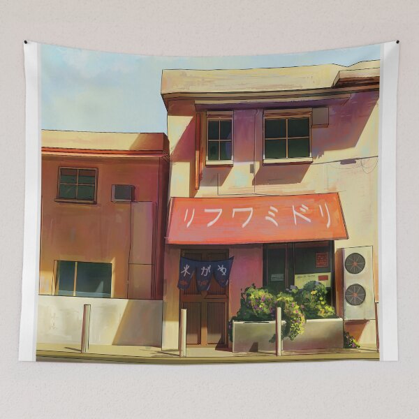 Item preview, Aethetic Nostalgic Colorful Anime Scenery designed and sold by RihuwaMidori.