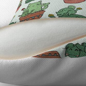 Alternate view of Cactus Cats Throw Pillow