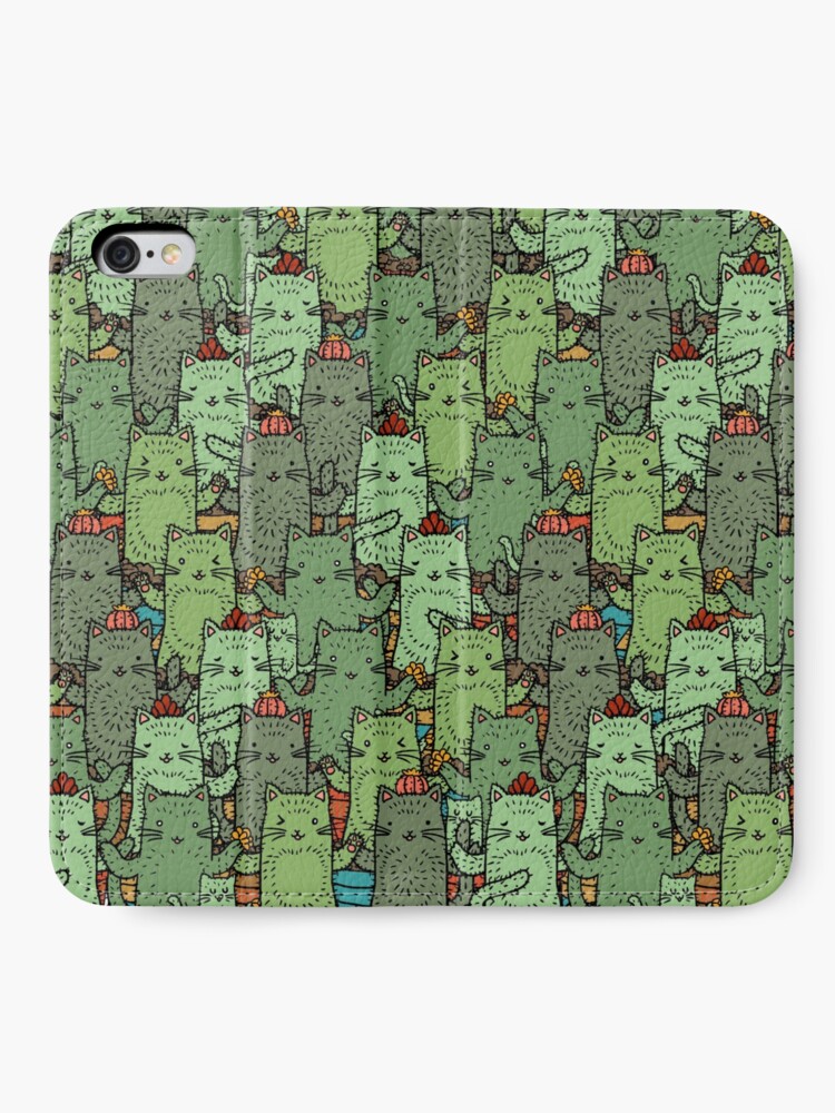 Alternate view of Catcus Garden iPhone Wallet