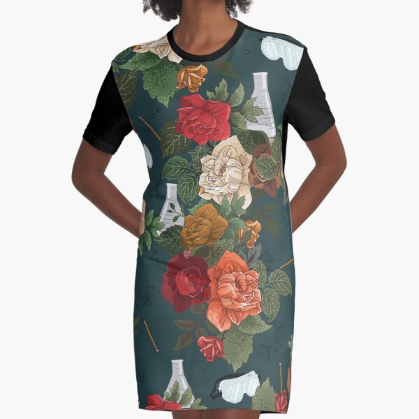 Chemistry Floral Graphic T-Shirt Dress