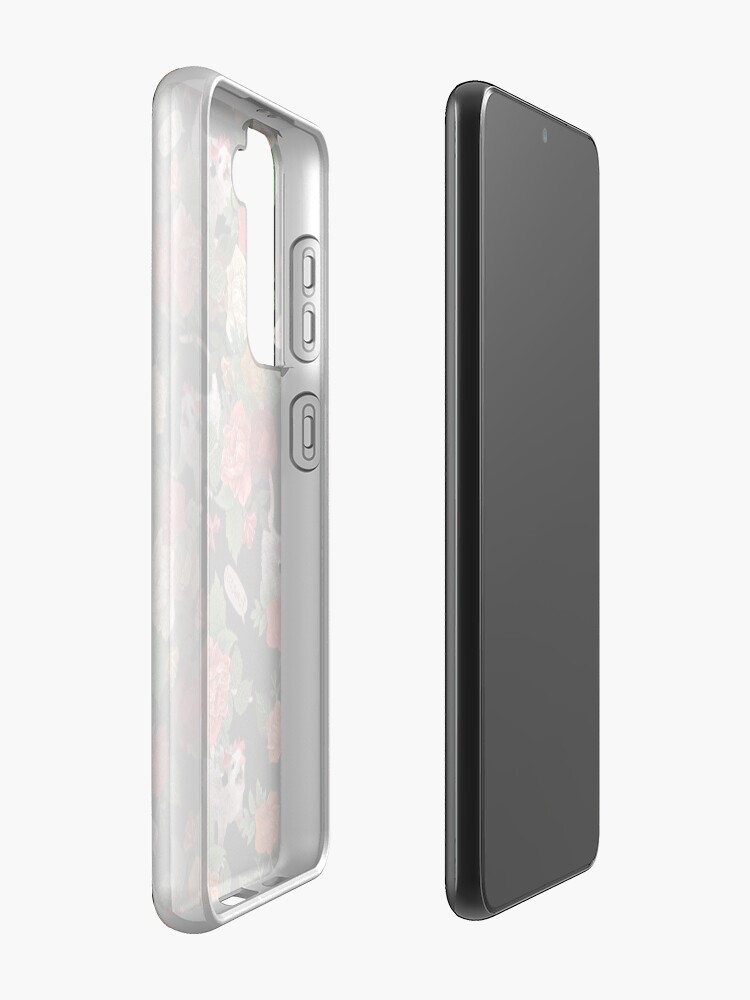 Alternate view of Opossum Floral Pattern (with text) Case & Skin for Samsung Galaxy