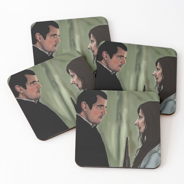 Artikelvorschau, Dracula und Schwester Agatha mit Pflock (Claes Bang und Dolly Wells) entworfen und verkauft von Dracula Fan Art.