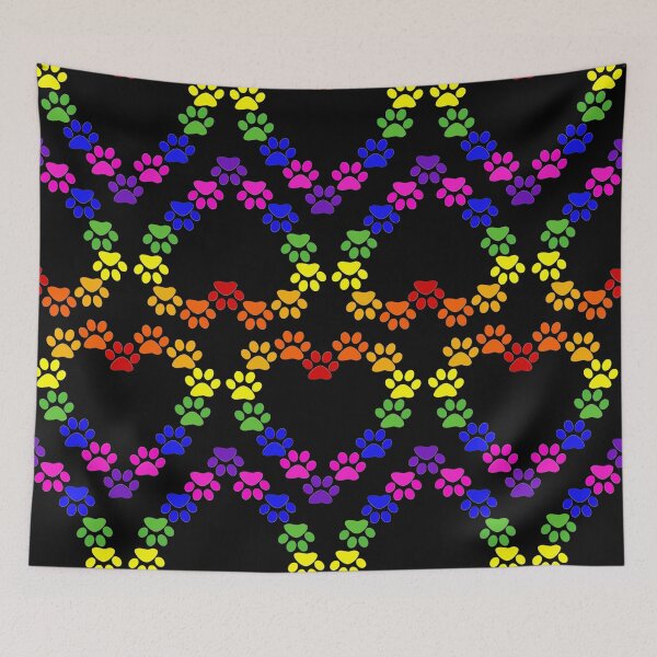 Item preview, HEART - RAINBOW DOG PAWS designed and sold by Gretchen Tiger.