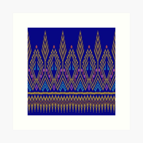 Aperçu de l'œuvre Motif ethnique Navajo ikat, motif traditionnel créée et vendue par sarodigiart.