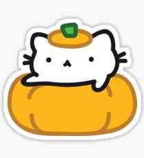 Marshmallow Bean! In a pumpkin. Sticker