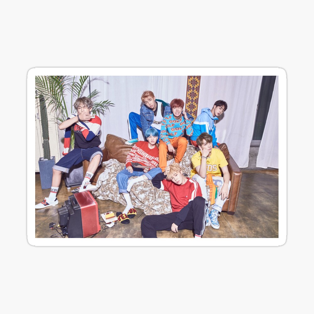 Bts Love Yourself Her Version V Group Photo Greeting Card By Khalilahamer Redbubble