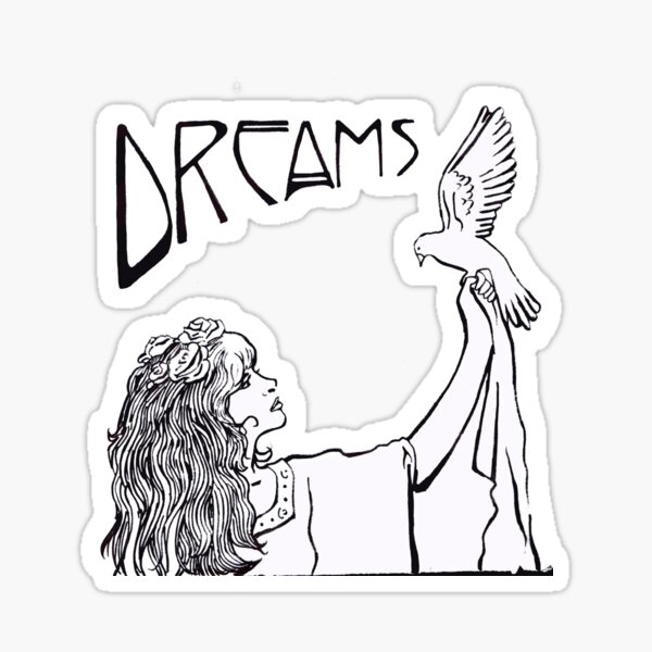 Stevie Nicks- Art Nouveau Style- B&W Sticker