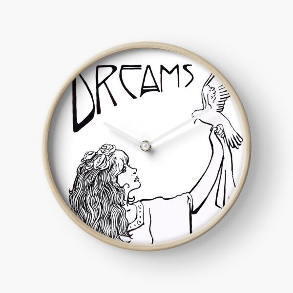 Stevie Nicks- Style Art Nouveau- B & W Horloge