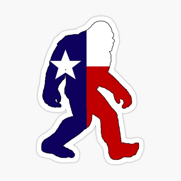 Item preview, Texas flag bigfoot yeti sasquatch designed and sold by artisticattitud.