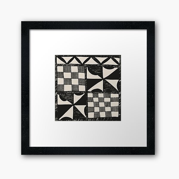 Tapa | Barkcloth Pattern | Pacifica Pattern | Polynesian Patterns | Framed Art Print