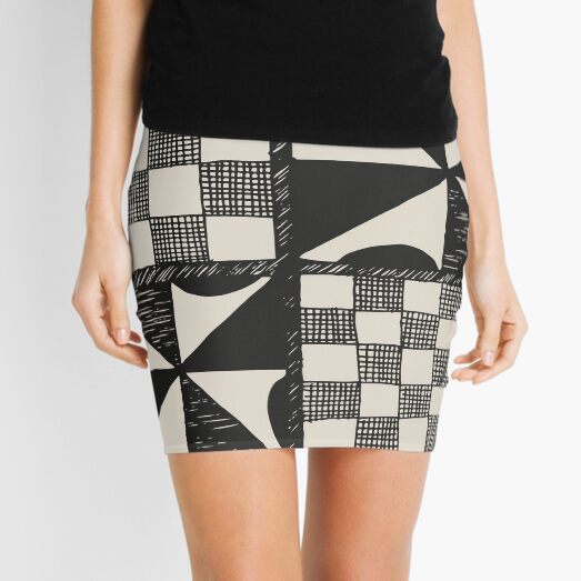 Tapa | Barkcloth Pattern | Pacifica Pattern | Polynesian Patterns | Mini Skirt