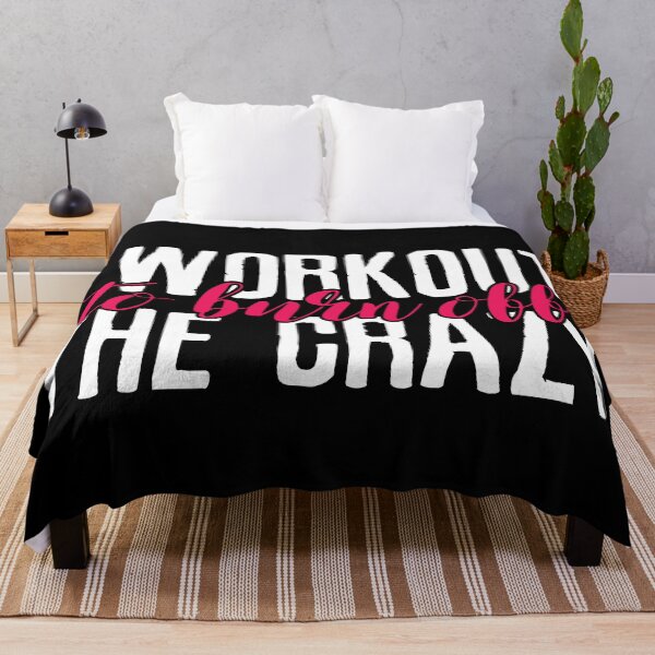 Item preview, I Workout To Burn Off The Crazy - Funny Workout designed and sold by motivationaltee.