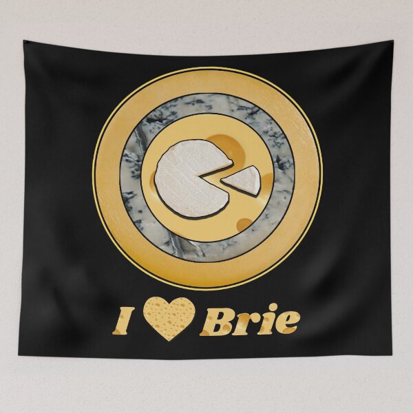Item preview, I Love Brie - Cheese Patterns for T-shirts, mugs and other accessories designed and sold by Ridiculam Toga.