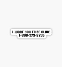 1-800-273-8255 Sticker