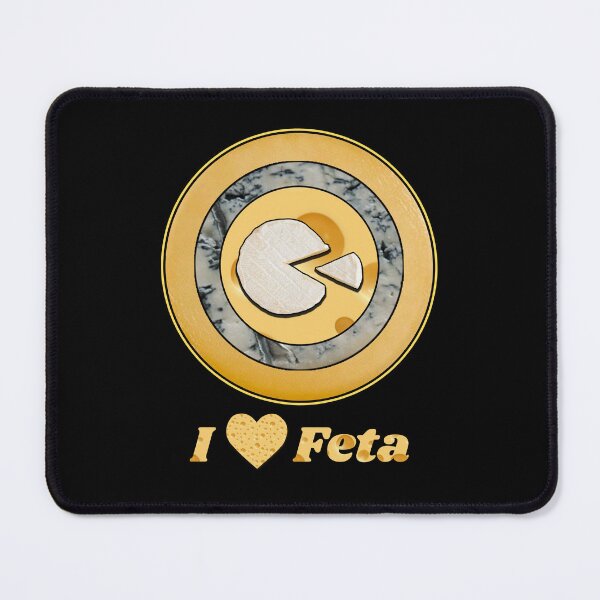 Item preview, I Love Feta - Cheese Patterns for T-shirts, mugs and other accessories designed and sold by Ridiculam Toga.