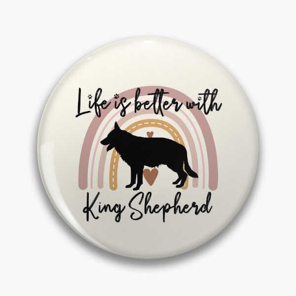 Artikelvorschau, King Shepherd Dog Rainbow Aesthetic Boho entworfen und verkauft von rafaeltto.