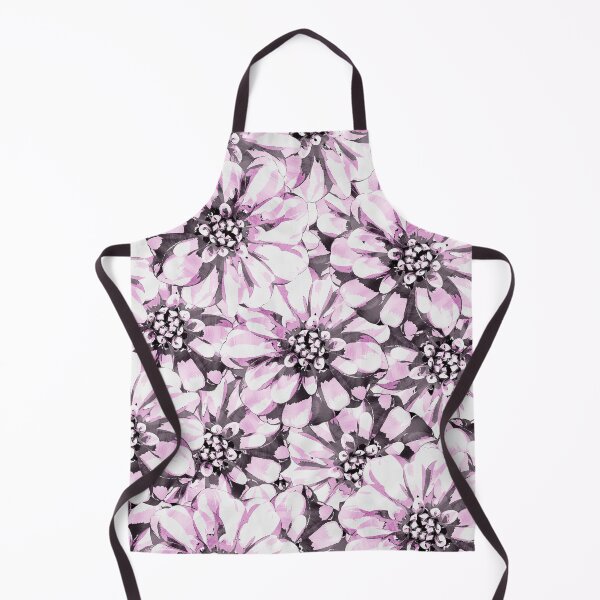 Pink Gerbera Flowers Apron