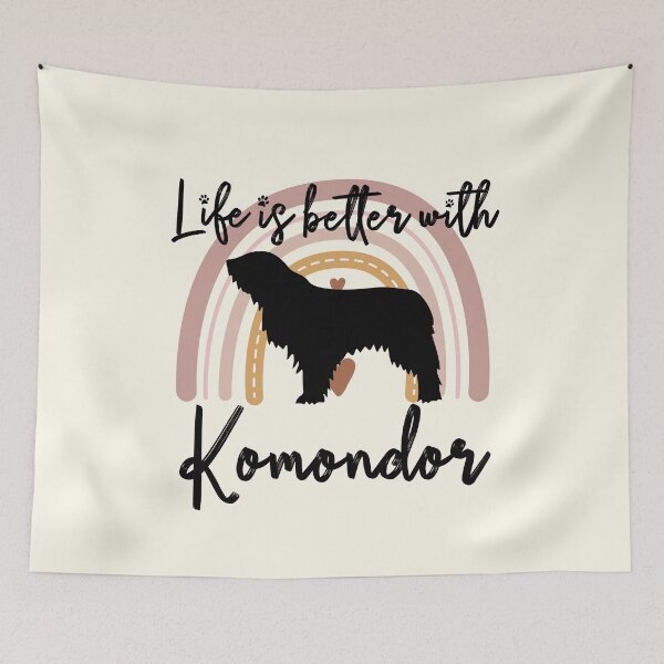 Item preview, Komondor Dog Rainbow Aesthetic Boho designed and sold by rafaeltto.