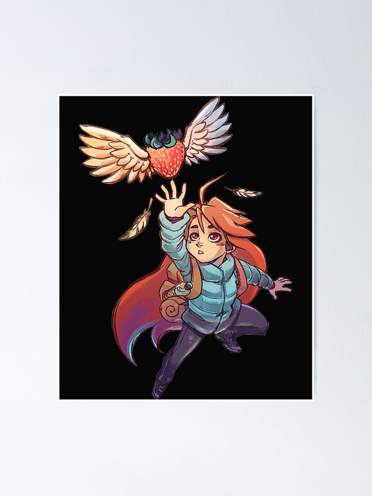 Celeste Game Madeline And Strawberry Celeste Poster For Sale By Yvesgauthier Redbubble 9539