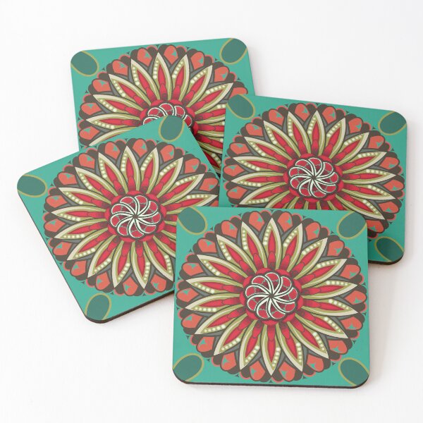 Item preview, Mandala Flower Bohemian Pastel Art Colorful Paisley  designed and sold by HomeCoquette.