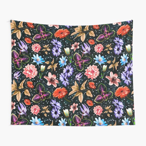 Beautiful Multicolored Flowers Tapestry