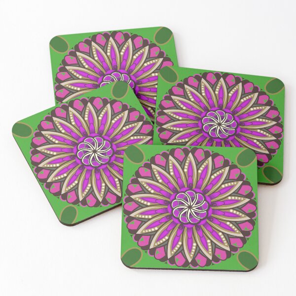 Item preview, Mandala Flower Bohemian Pastel Art Colorful Paisley  designed and sold by HomeCoquette.