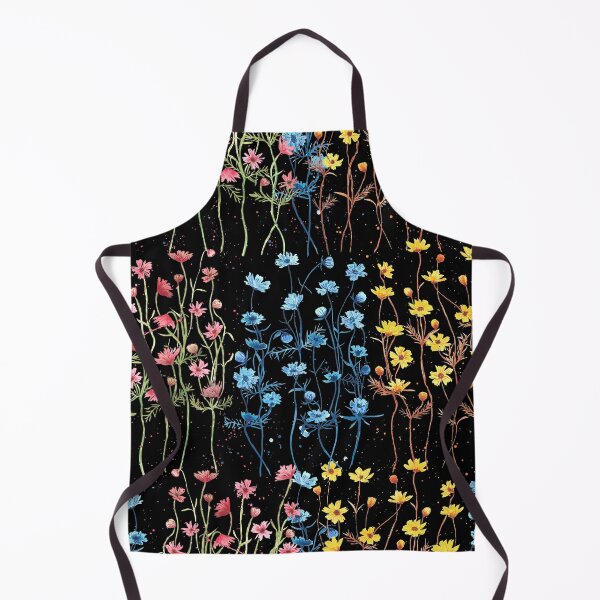 Item preview, Cosmos flower garden black background designed and sold by cesartorresart.