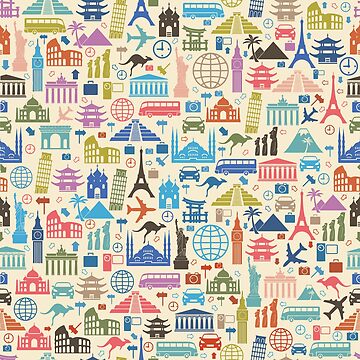 Artwork thumbnail, Icons of Travel by Pink Pineapple Works
