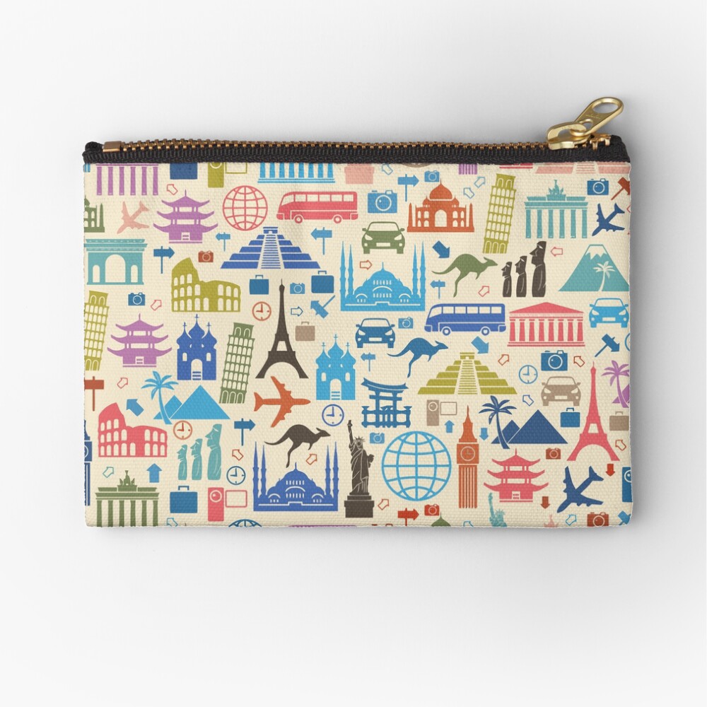 Icons of Travel Zipper Pouch