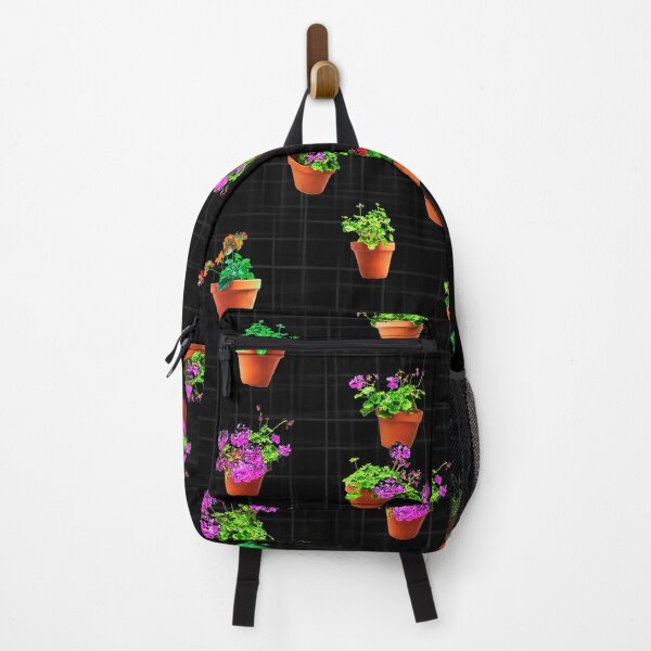 Item preview, Pattern of Flower Pots Black Background designed and sold by cesartorresart.