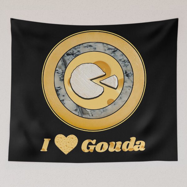 Item preview, I Love Gouda - Cheese Patterns for T-shirts, mugs and other accessories designed and sold by Ridiculam Toga.