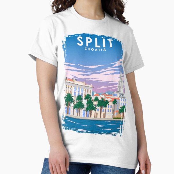 Item preview, Split Croatia Vintage Minimal Retro Travel Poster designed and sold by Stadify.