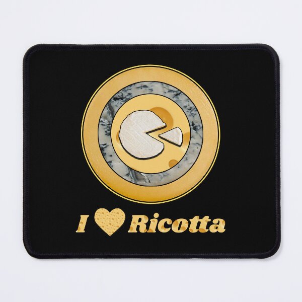 Item preview, I Love Ricotta - Cheese Patterns for T-shirts, mugs and other accessories designed and sold by Ridiculam Toga.
