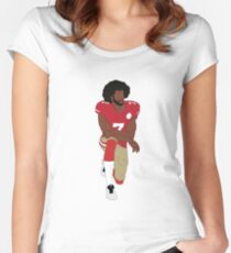 Colin Kaepernick Kneeling Women's Fitted Scoop T-Shirt